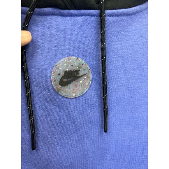 Nike Sports Utility Fleece Hoodie Blue & Moss Beige Mix Size Large NWOT - Picture 5 of 7